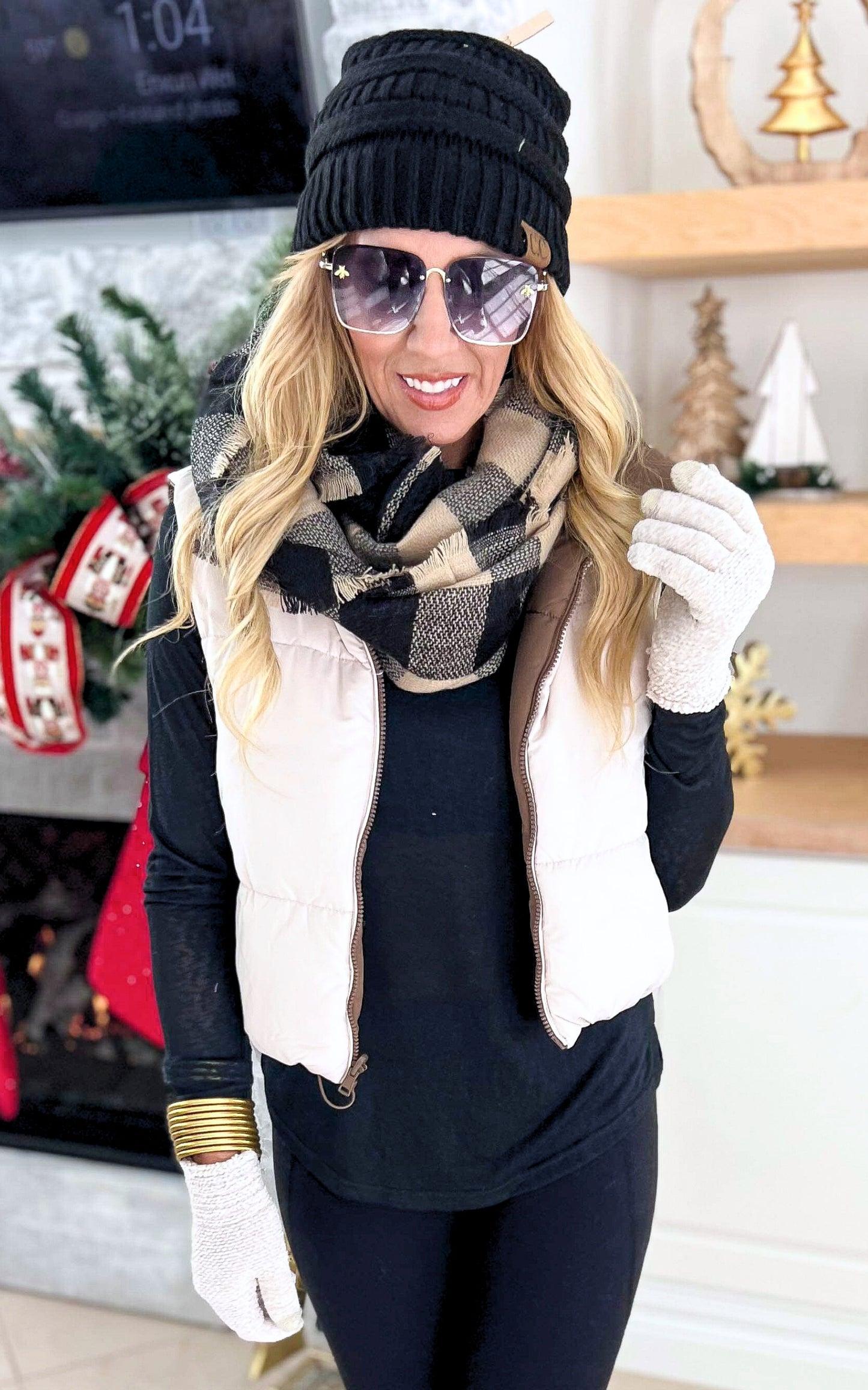 Classic Black/Taupe Winter Accessory Bundle