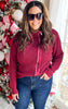 Wrap Up in Our Favorite Burgundy Sweater Jacket - Final Sale