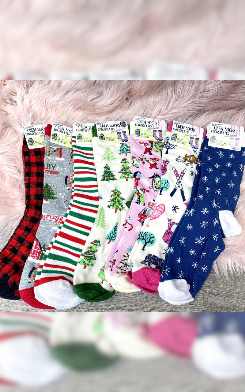 Buffalo Plaid Women's Crew Socks