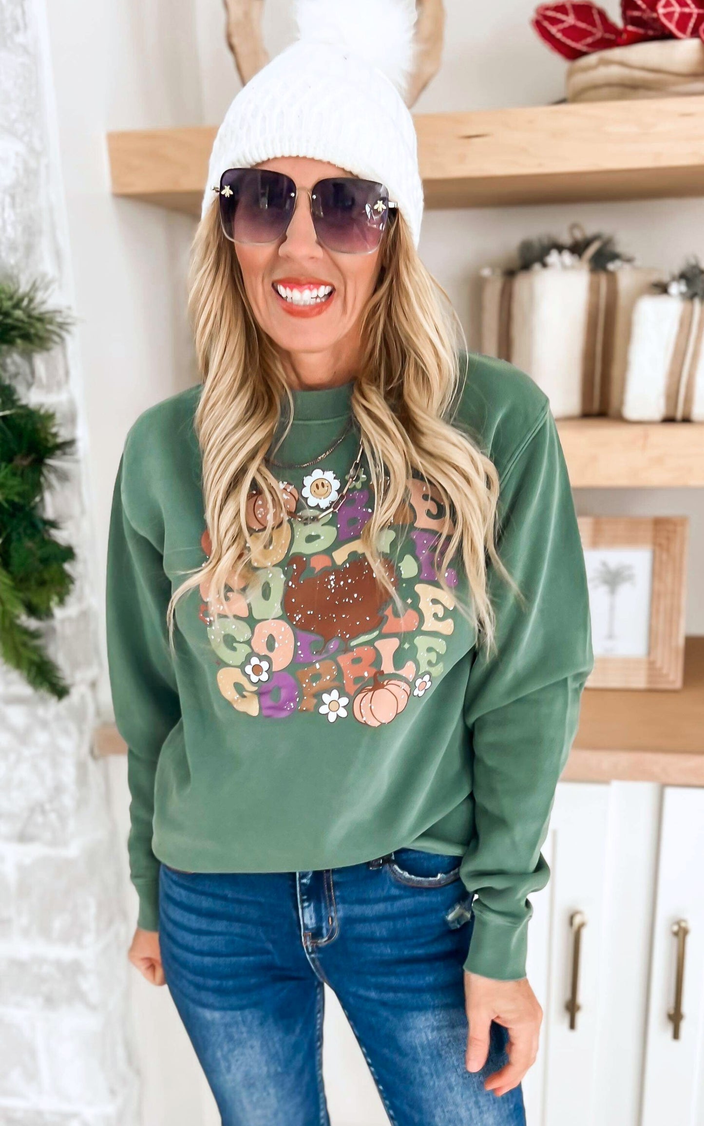 Gobble Gobble Turkey Crewneck Sweatshirt