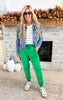 Kelly Green High Waisted Joggers