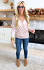 Taupe Crossover Long Sleeve Top