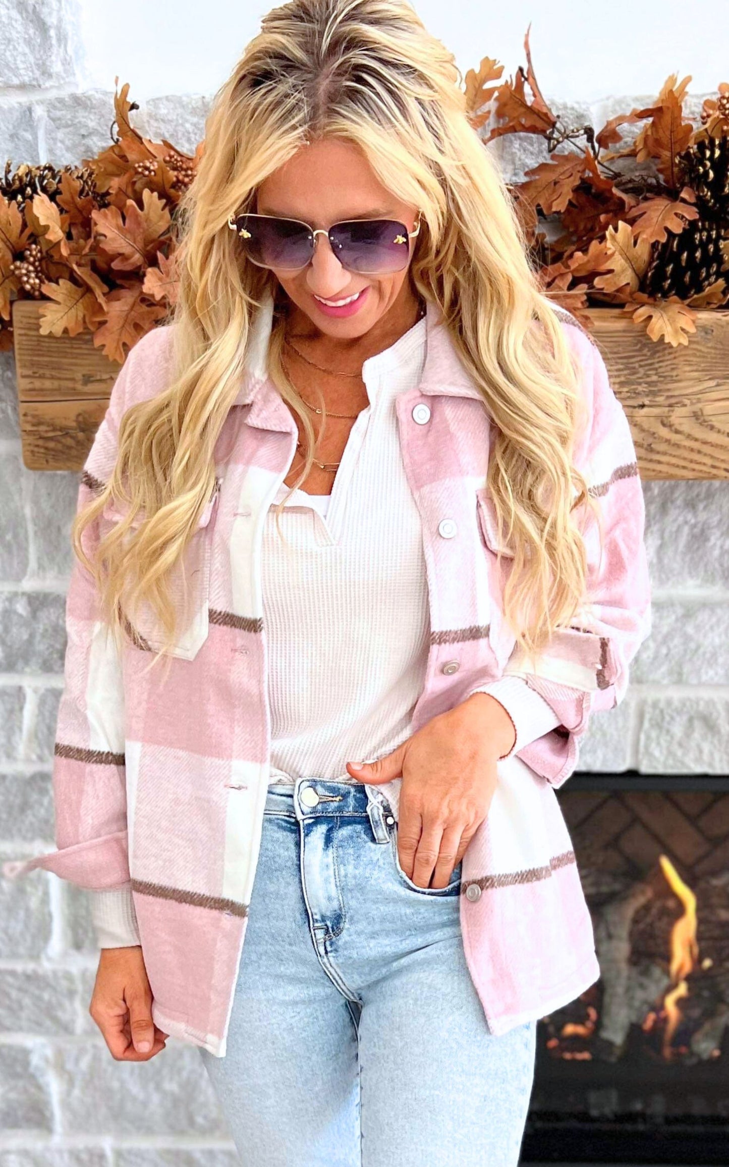 Mauve Plaid Shacket