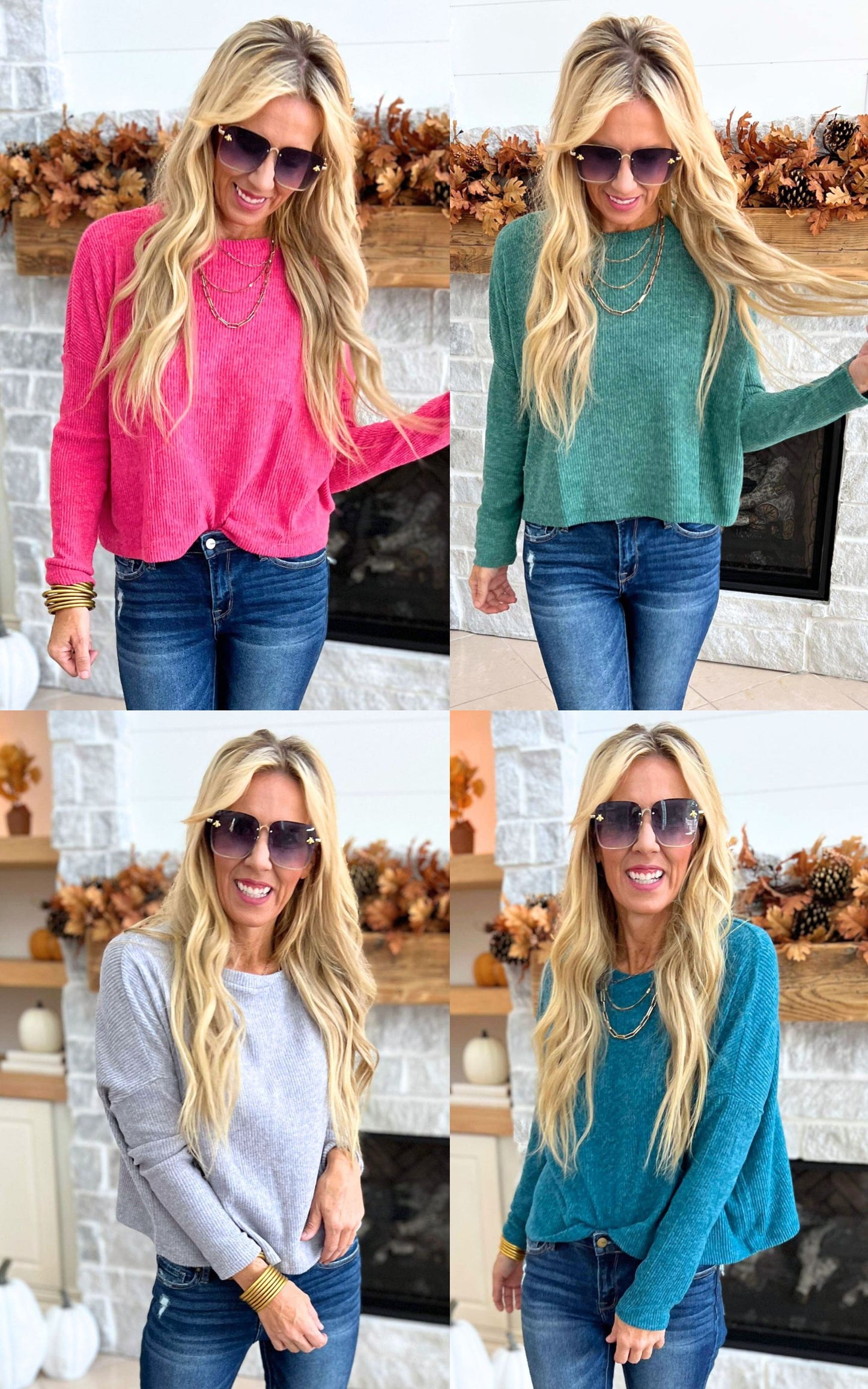 Ribbed Dolman Long Sleeve Sweater