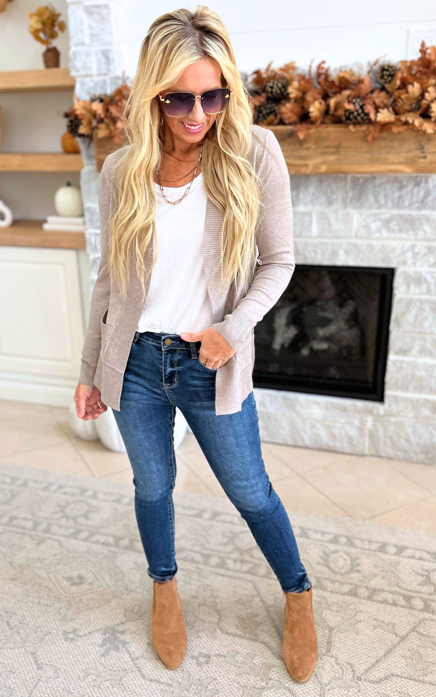 Our Favorite Boyfriend Cardigan - Camel