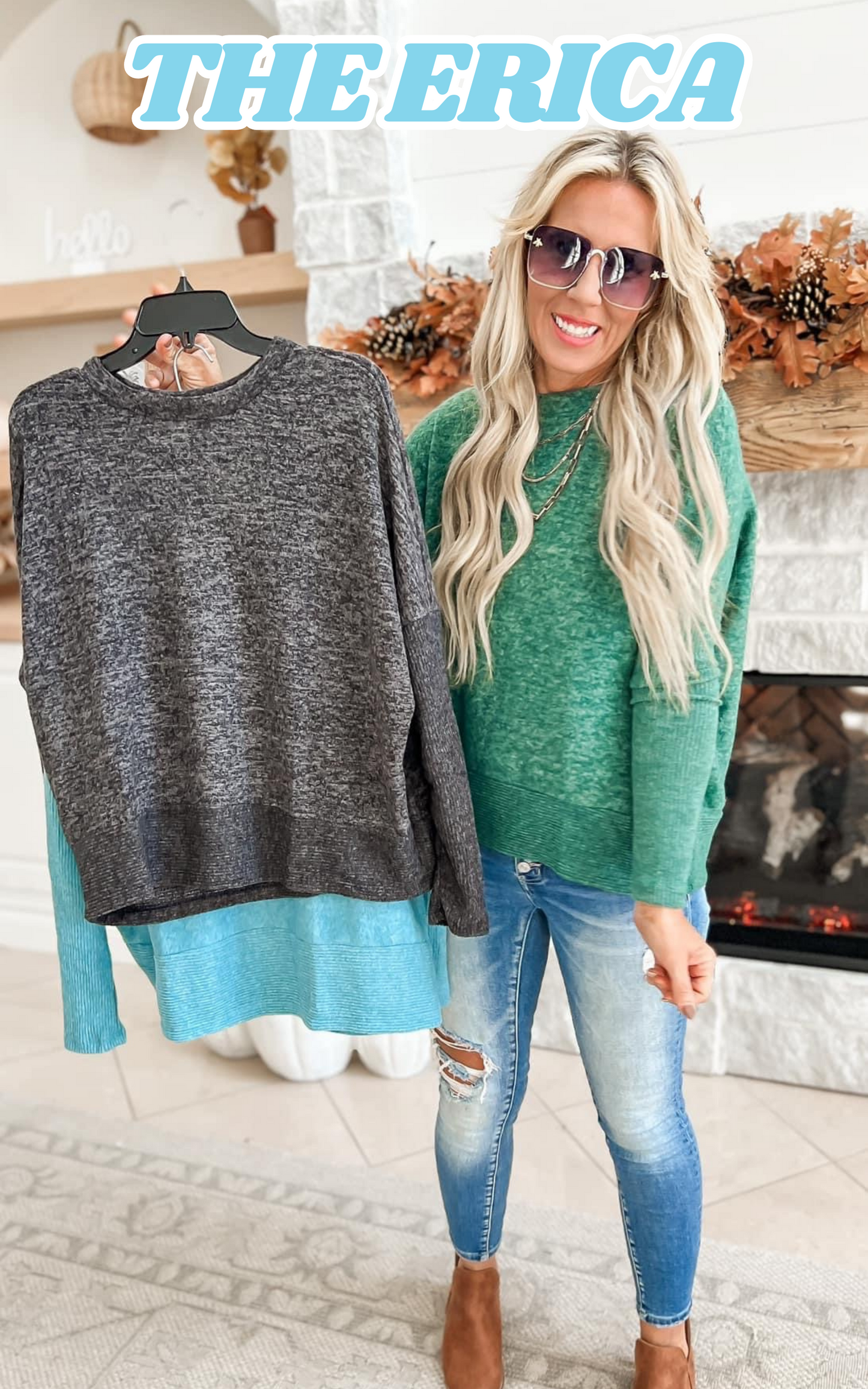 Brushed Melange Hacci Dolman Sweater