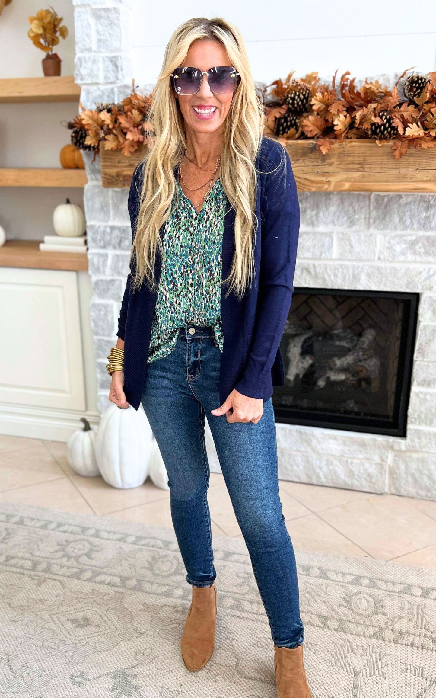 Our Favorite Boyfriend Cardigan - Navy