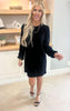 Dazzle Black Velvet Dress