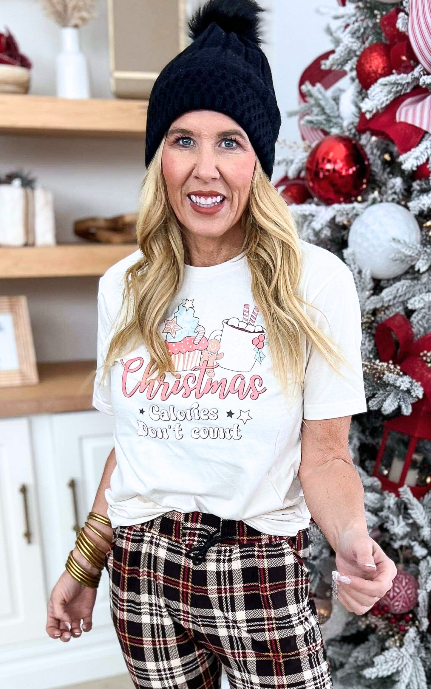 Christmas Calories Don't Count Graphic T-shirt**