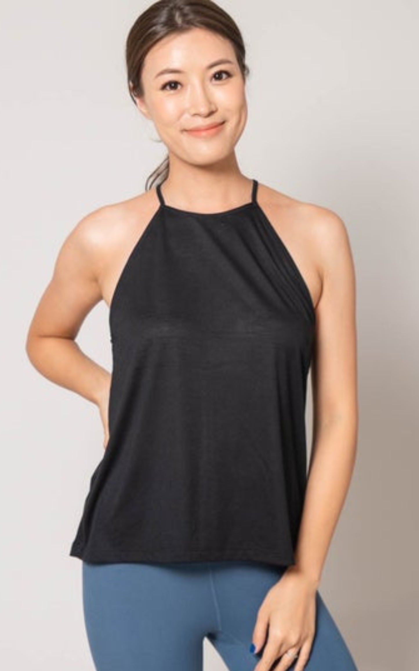 High Neck Flowy Tank** - Final Sale