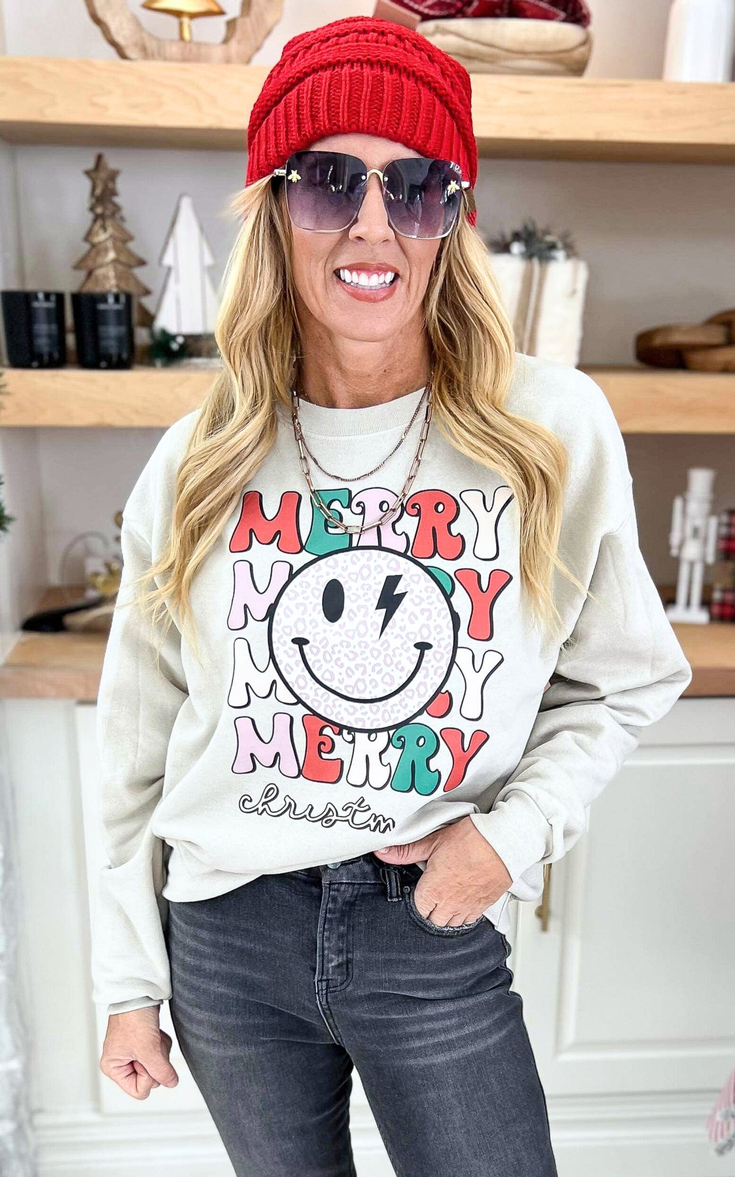 Happy and Merry Crewneck Sweatshirt