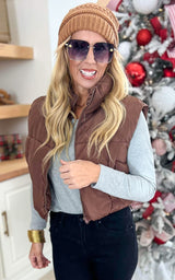 Trust Us You Need This Cropped Puffer Vest - Final Sale