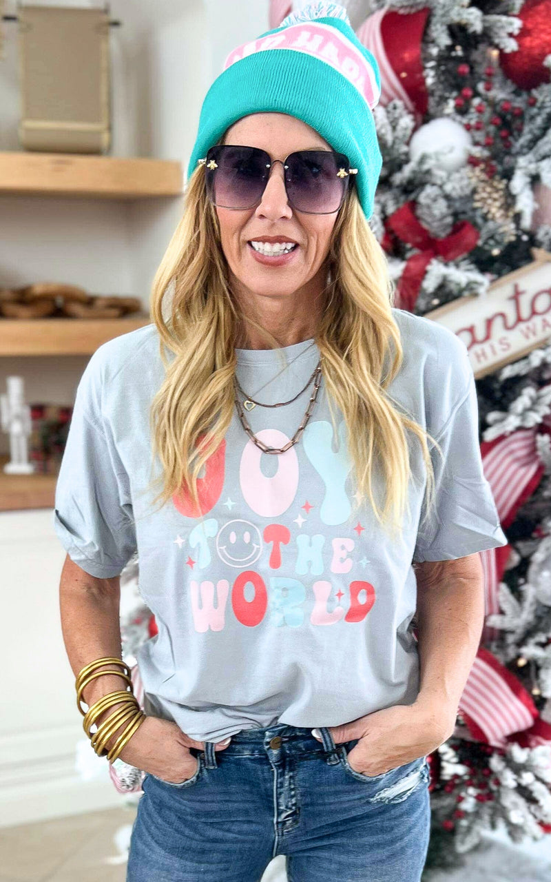 Smile Joy to the World Graphic T-shirt**