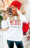 Buffalo Plaid Merry Crewneck Sweatshirt