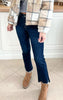 The Drew Mid-Rise High-Step w/ Raw Hem Crop Flare Denim Jean | Vervet - Final Sale