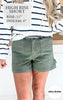 The Olive Super High Carpenter Denim Shorts | MICA - Final Sale