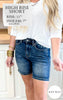 High Waist Tummy Control Vintage Wash Cuffed Denim Shorts (REG/CURVY) | Judy Blue - Final Sale