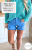 Lexi Sky Blue Garment Dyed Mid-Rise Denim Shorts - Final Sale