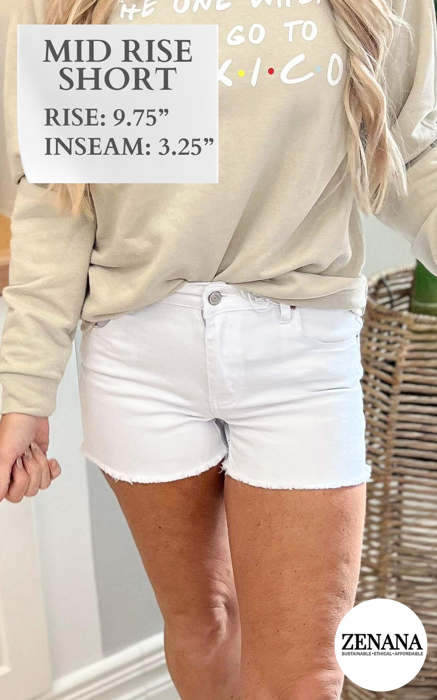 Mid Rise Acid Wash Frayed Cutoff Denim Shorts | Zenana (Part 2) - Final Sale