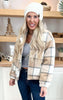 Taupe Plaid Boxy Jacket - Final Sale*