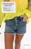 The Charlie High Waist Button Fly Destroy Hi-Lo Cut Hem Denim Shorts (REG/CURVY) | Judy Blue - Final Sale