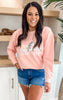 Peach Lightning Cheer Lightweight Crewneck Sweatshirt | Comfort Colors*