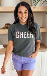 CHEER Garment Dyed Graphic T-shirt