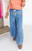 Mineral Washed Straight Leg Denim Pants - Final Sale