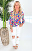 The Lizzy Live Out Loud Floral Blouse Top - Final Sale