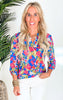 The Lizzy Live Out Loud Floral Blouse Top - Final Sale