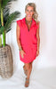 Sara’s Pick Cotton Terry Half Zip Dress - Final Sale