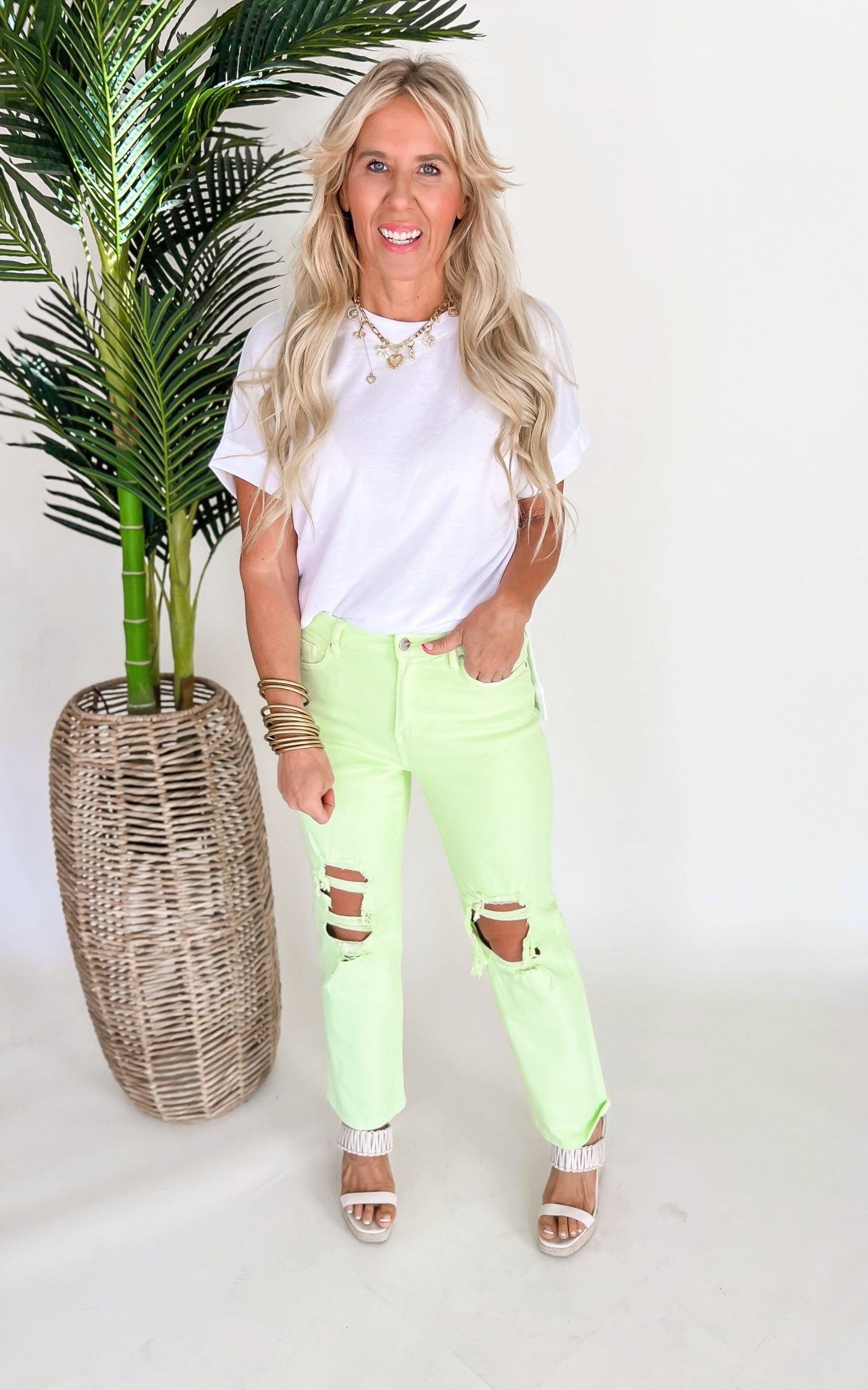 Mica Melon Super High Rise Dad Denim Jean - Final Sale