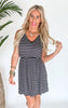 Black Stripe Striped Knit Dress - Final Sale