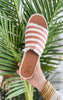 Camel Stripe Espadrille Sandals - Final Sale