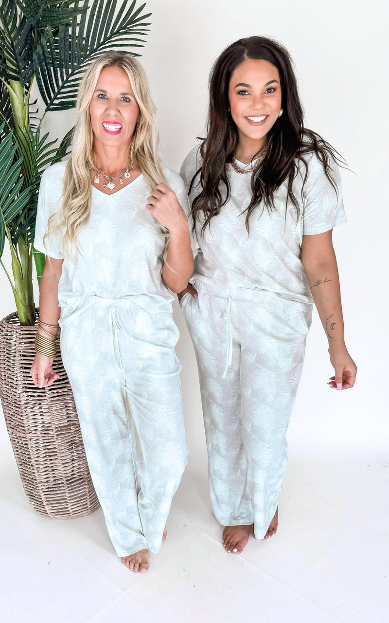 Island Print Pant Pajama Set by Salty Wave