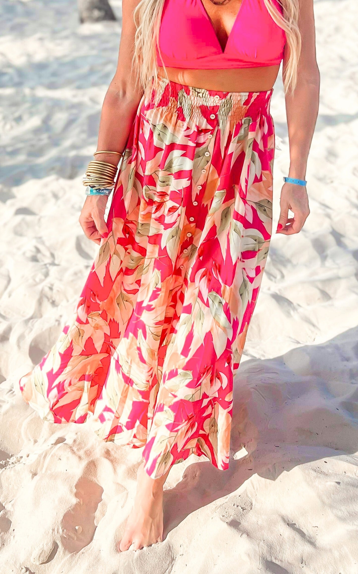 Tropical Floral Maxi Skirt - Final Sale