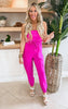 Long Cargo Drawstring Jogger Jumpsuit - Final Sale