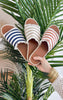 Navy Stripe Espadrille Sandals - Final Sale