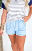 Days Like These High Waisted Denim Chambray Shorts