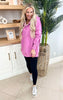 Purple Never Take Off Button Front Tunic Hoodie with Pockets by Salty Wave