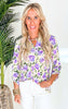 The Lizzy Feel the Joy Floral Blouse Top