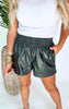 Faux Leather High Waisted Shorts - Final Sale