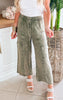 Washed Linen Cargo Pants - Final Sale