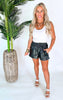 Faux Leather High Waisted Shorts - Final Sale