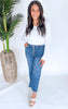 The Bristol High Rise Wide Leg Crop Denim Jean | Mica