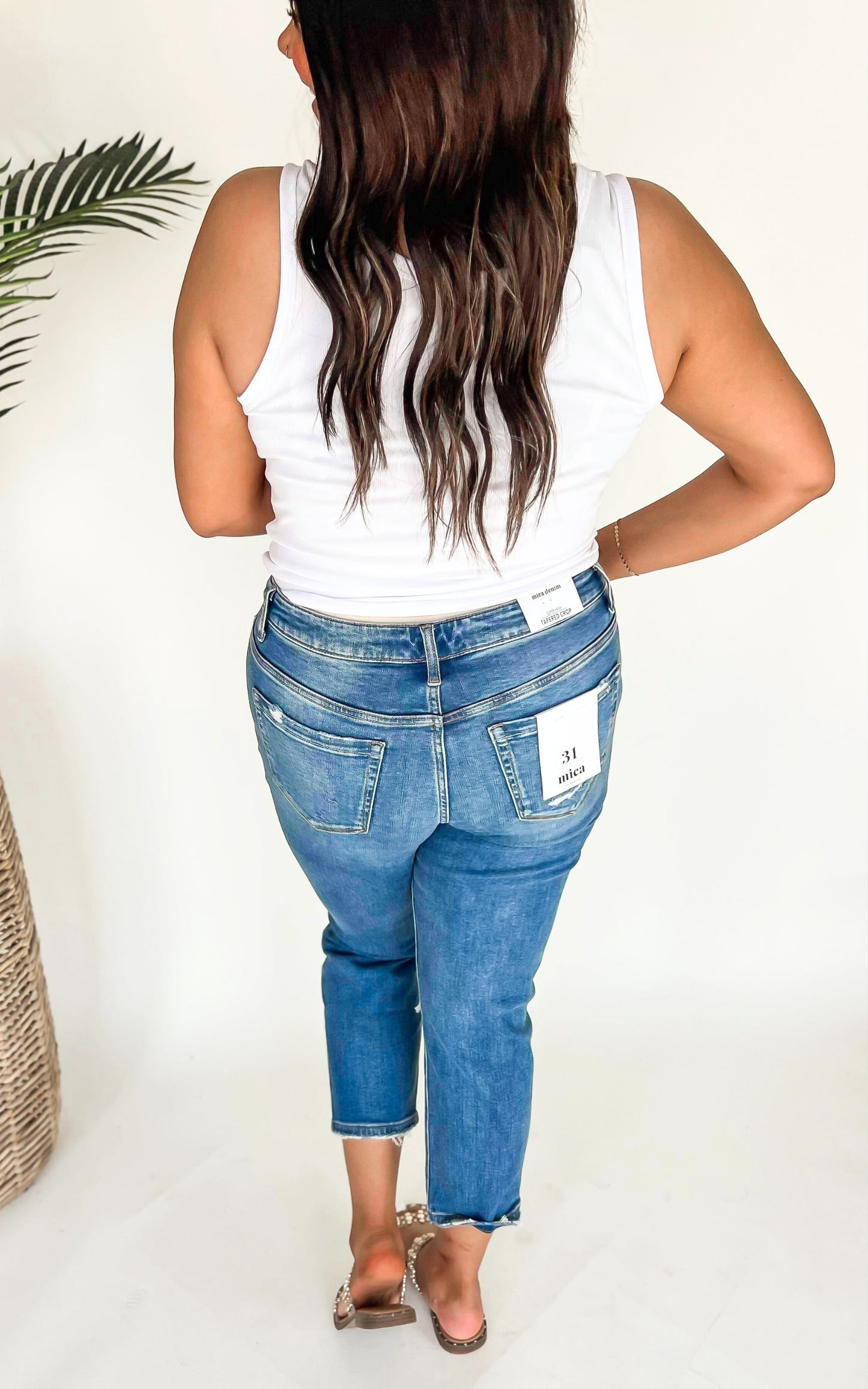 Stretch Super High Rise Mom Denim Jean - Mica