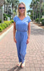 One-And-Done V Neck Stretch Jumpsuit - Final Sale