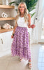 Lavender Fields Floral Maxi Skirt