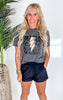 Lightning Bolt Mama Garment Dyed Graphic T-shirt*