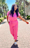 One-And-Done V Neck Stretch Jumpsuit - Final Sale